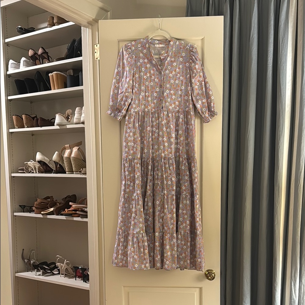 Karlie Flowered Pattern Maxi Dress